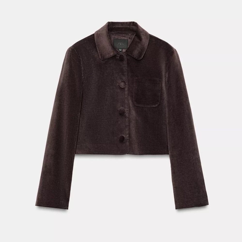 Velvet Crop Blazer
